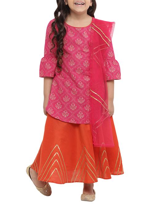 pink cotton suit set - 16128713 - Standard Image - 1