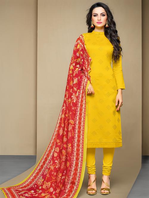 embroidered unstitched suit - 16134196 - Standard Image - 1