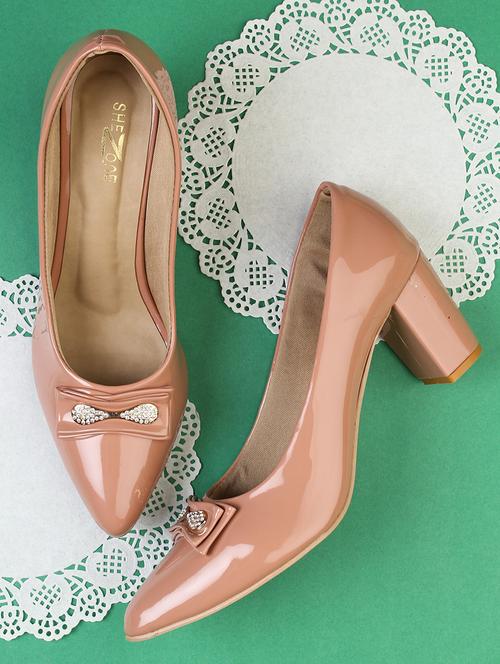 brown slip on pumps - 16171103 - Standard Image - 1