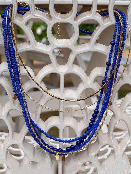 blue crystal statement necklace - 16185783 - Standard Image - 1