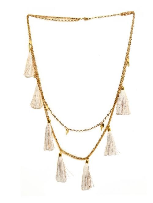 white metal statement necklace - 16185803 - Standard Image - 1