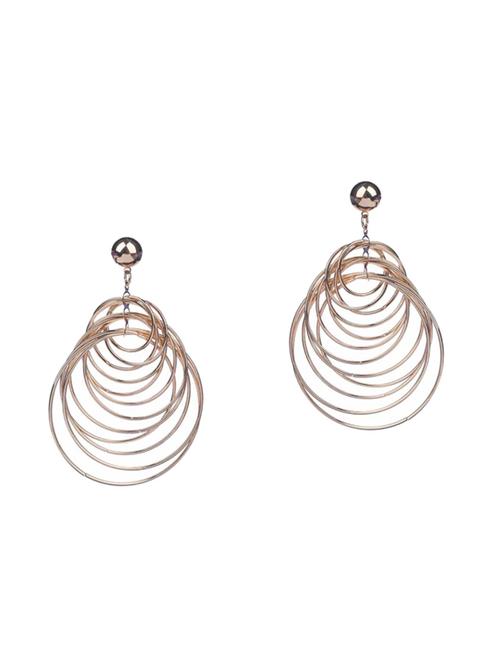 gold metal drop earring - 16232236 - Standard Image - 1