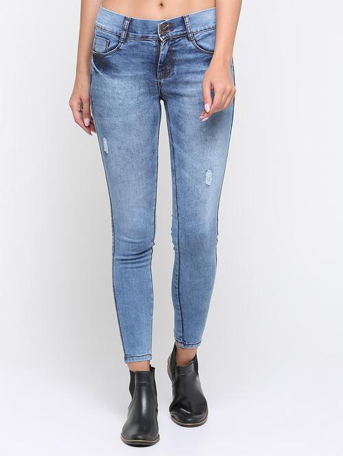 distressed skinny fit jeans - 16233285 - Standard Image - 1