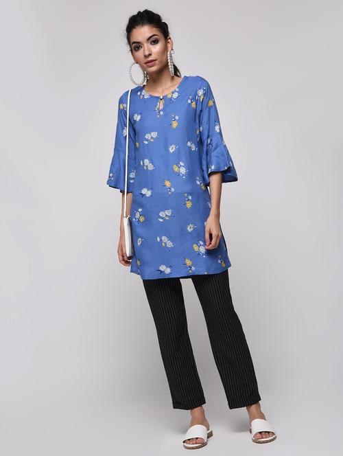floral printed straight kurti - 16239831 - Standard Image - 1