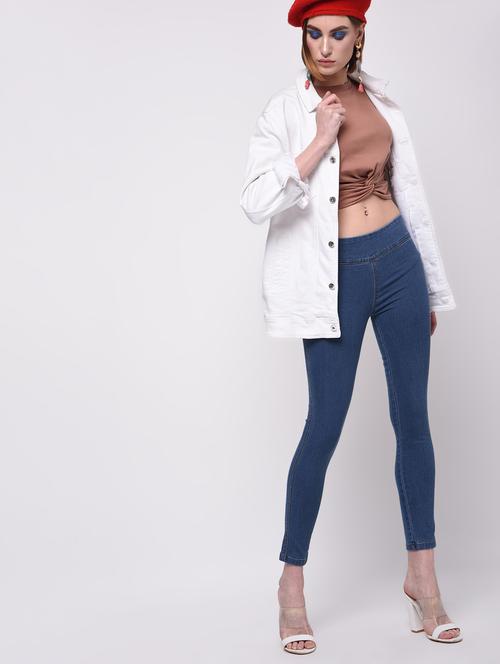 high rise solid jeggings - 16293594 - Very Small Image - 1