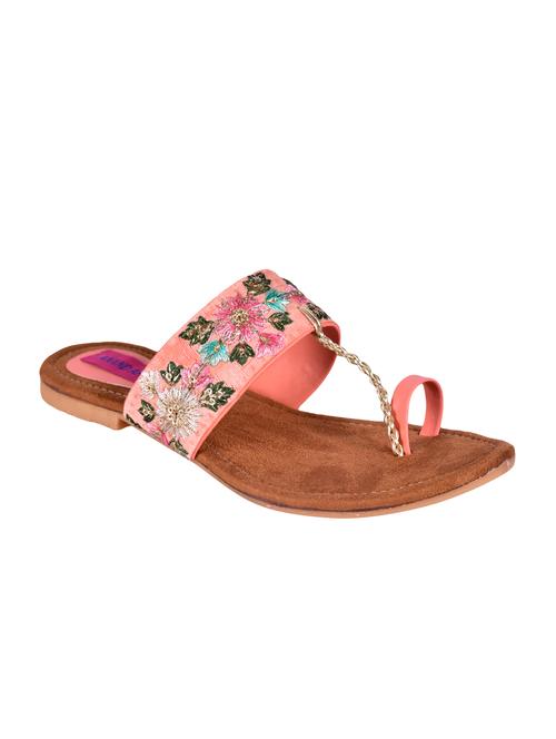 pink one toe sandals - 16306033 - Standard Image - 1