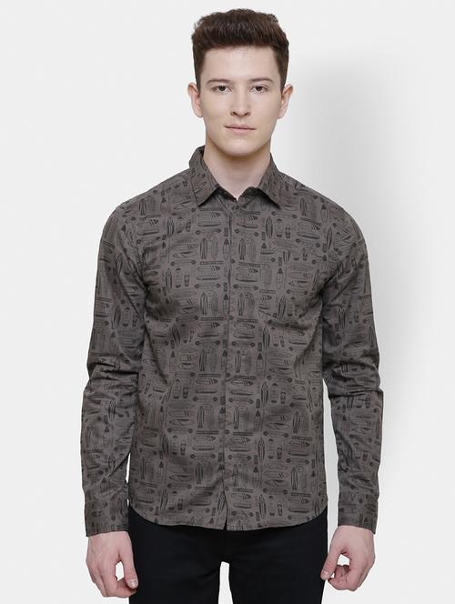 green cotton casual shirt - 16323412 - Standard Image - 1
