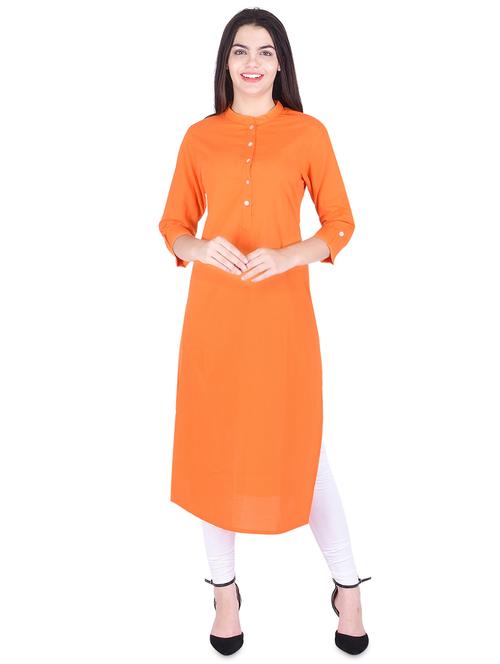 solid straight kurta - 16326433 - Standard Image - 1