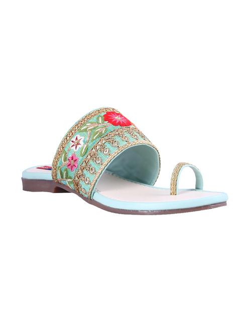 green one toe sandals - 16341949 - Standard Image - 1