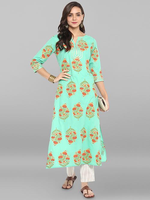floral printed kurta pant set - 16445202 - Standard Image - 1