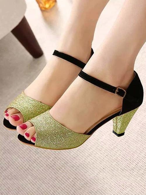 gold closed back sandals - 16496714 - Standard Image - 1