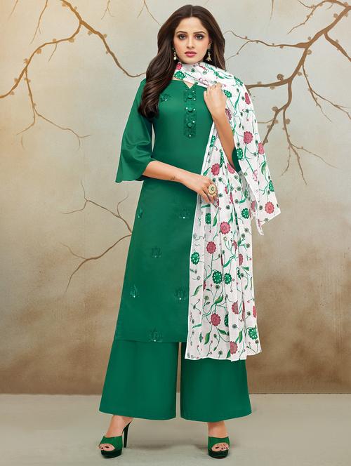 embroidered unstitched suit - 16499530 - Standard Image - 1