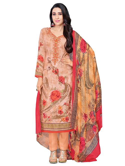 floral pant unstitched suit - 16545943 - Very Small Image - 1