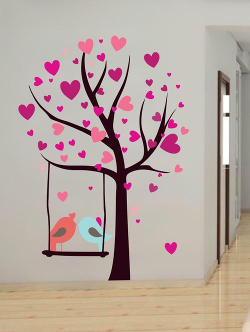 tree with birds couple wall sticker & decal - 16576427 - Standard Image - 1