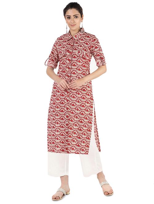 printed straight kurta - 16586321 - Standard Image - 1