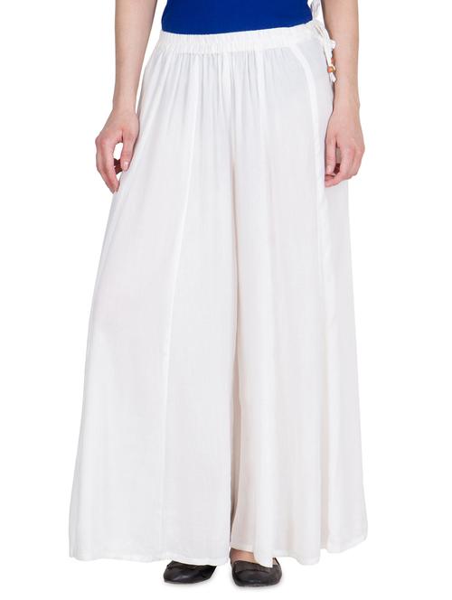 tie knot waist flared palazzo - 16629949 - Standard Image - 1