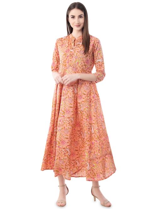 floral printed anarkali kurta - 16633192 - Standard Image - 1