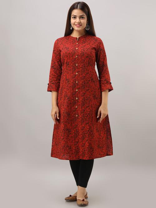 floral printed a-line kurta - 16642310 - Standard Image - 1