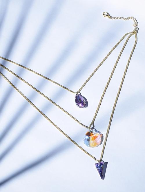 multi colored brass chain necklace - 16649367 - Standard Image - 1