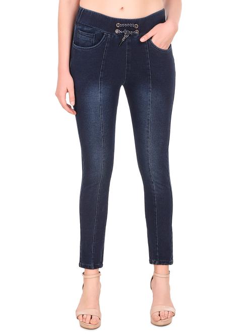 drawstring stone wash jegging - 16667400 - Standard Image - 1