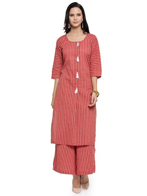 striped kurta palazzo set - 16694881 - Very Small Image - 1