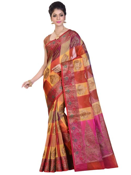 zari work banarasi saree with blouse - 16714480 - Very Small Image - 1