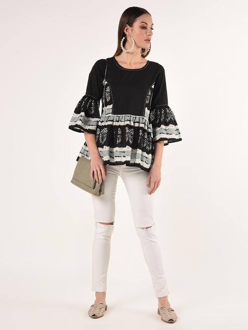 printed a-line kurti - 16738581 - Standard Image - 1