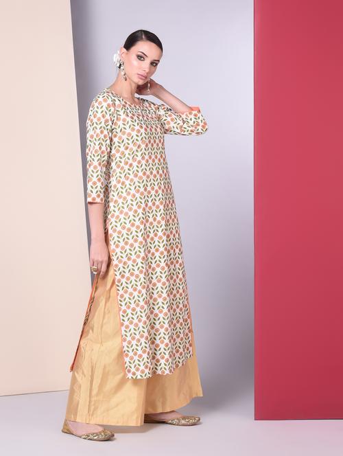 floral straight kurta - 16745653 - Standard Image - 1