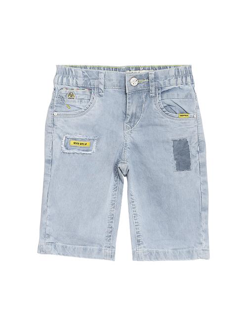 high rise distressed three fourth shorts - 16756391 - Standard Image - 1