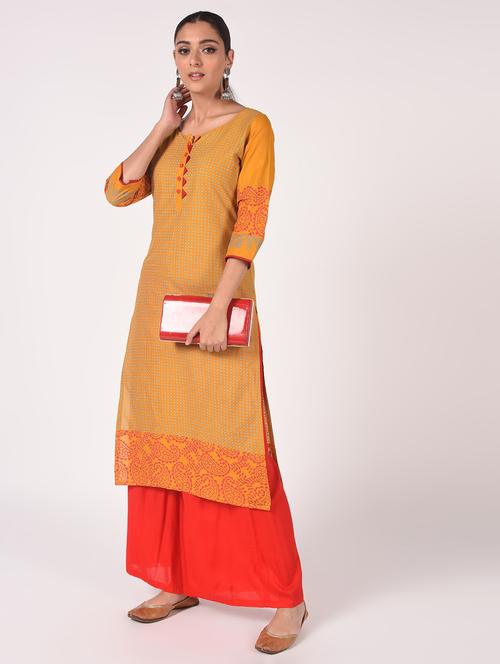 printed straight kurta - 16773991 - Standard Image - 1