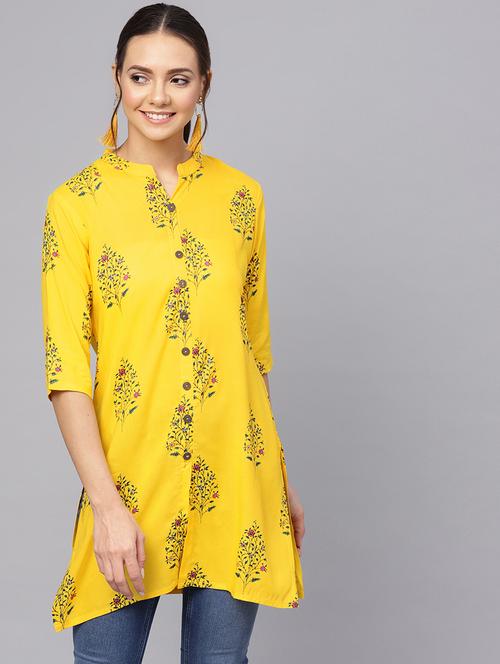 floral print straight kurti - 16774630 - Very Small Image - 1