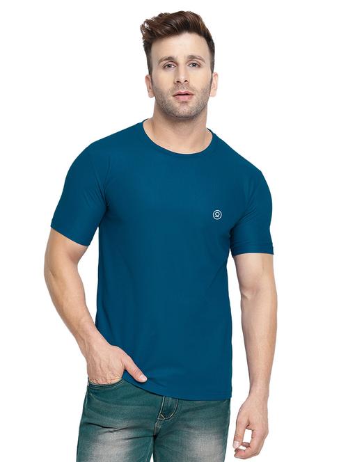 blue solid t-shirt - 16784250 - Standard Image - 1