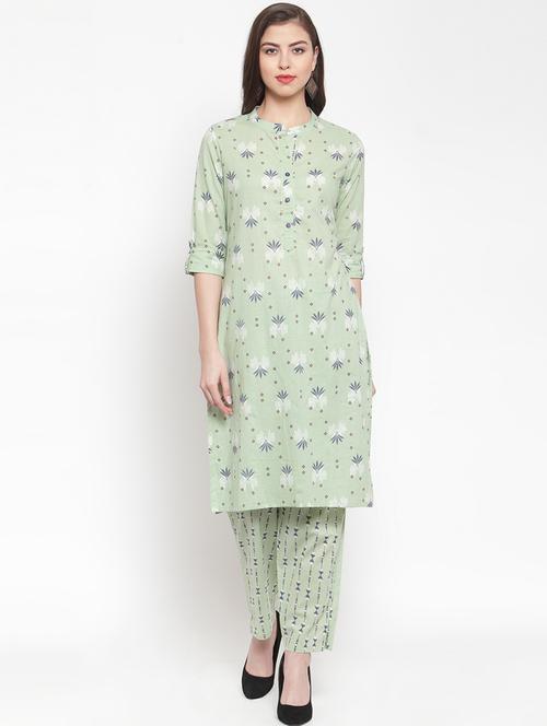printed kurta palazzo set - 16805712 - Standard Image - 1