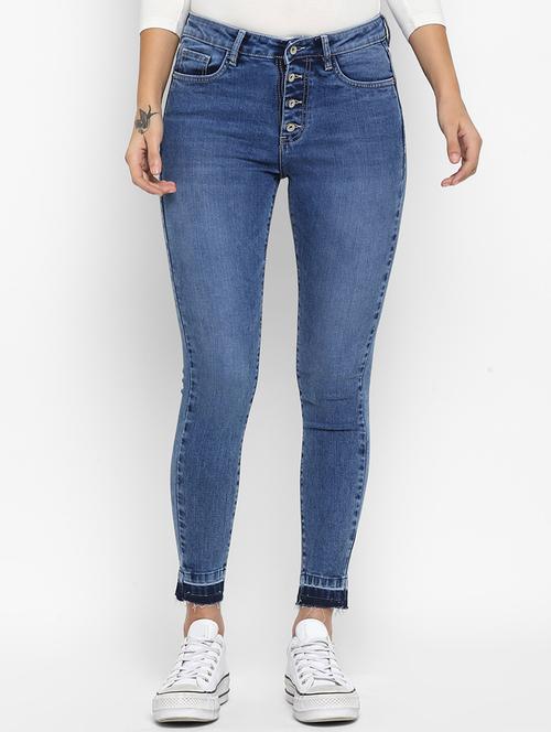 high rise stone washed jeans - 16823093 - Standard Image - 1
