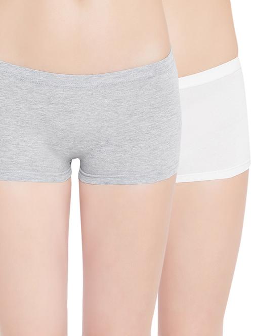 set of 2 solid boy shorts panty - 16837784 - Very Small Image - 1
