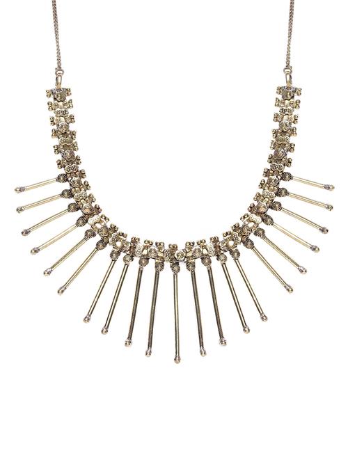 gold brass statement necklace - 16842481 - Standard Image - 1