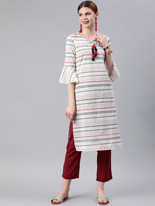 printed straight kurta - 16842878 - Very Small Image - 1