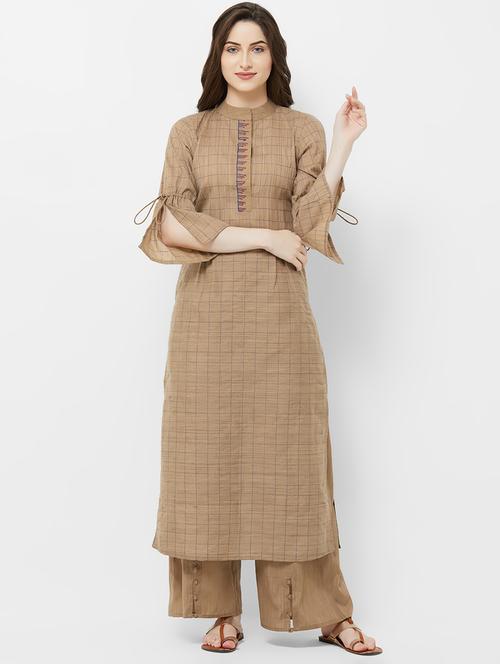 solid straight kurta - 16847961 - Standard Image - 1
