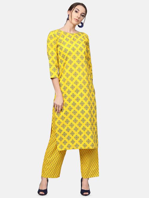 printed kurta palazzo set - 16851757 - Standard Image - 1