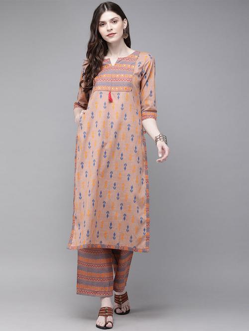 ikat kurta palazzo set - 16856292 - Very Small Image - 1