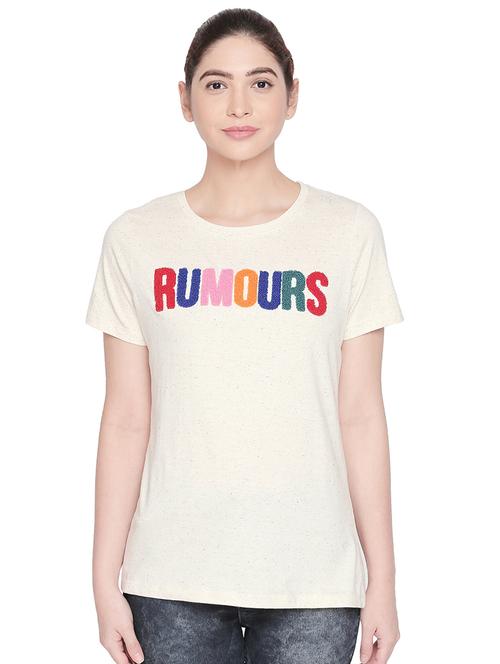 round neck embroidered tee - 16861766 - Standard Image - 1