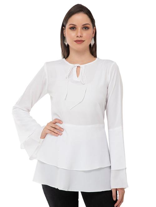 tie up neck layered top - 16862577 - Standard Image - 1