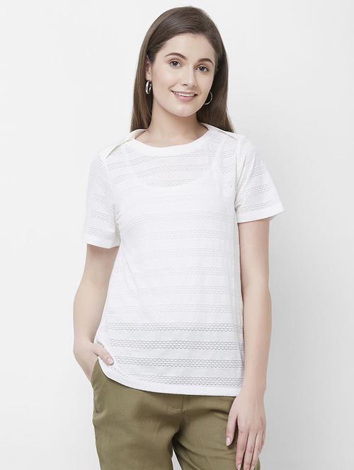lace detail tee - 16887463 - Standard Image - 1