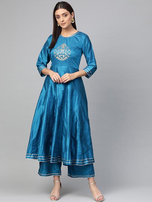 gold kurta skirt set - 16909916 - Standard Image - 1