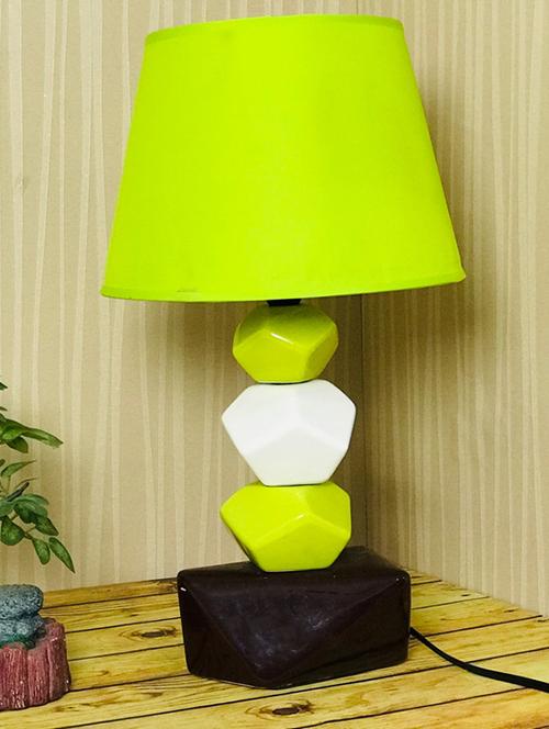 elegant green colour ceramic table lamp - 16911166 - Standard Image - 1
