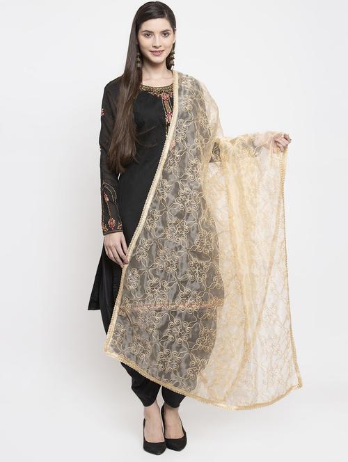 self design embroidered dupatta - 16944520 - Standard Image - 1