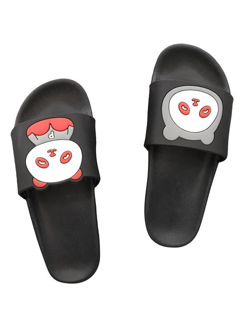 black slip on flip flops - 16958294 - Standard Image - 1