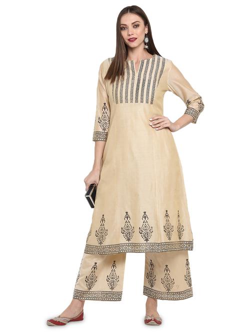 printed kurta palazzo set - 16962954 - Standard Image - 1