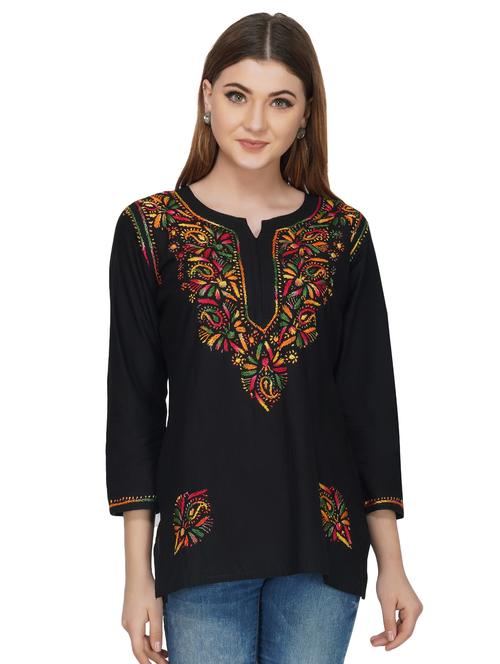 chikankari straight kurti - 16977103 - Standard Image - 1