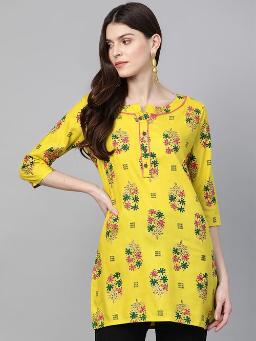 printed straight kurti - 16978281 - Very Small Image - 1
